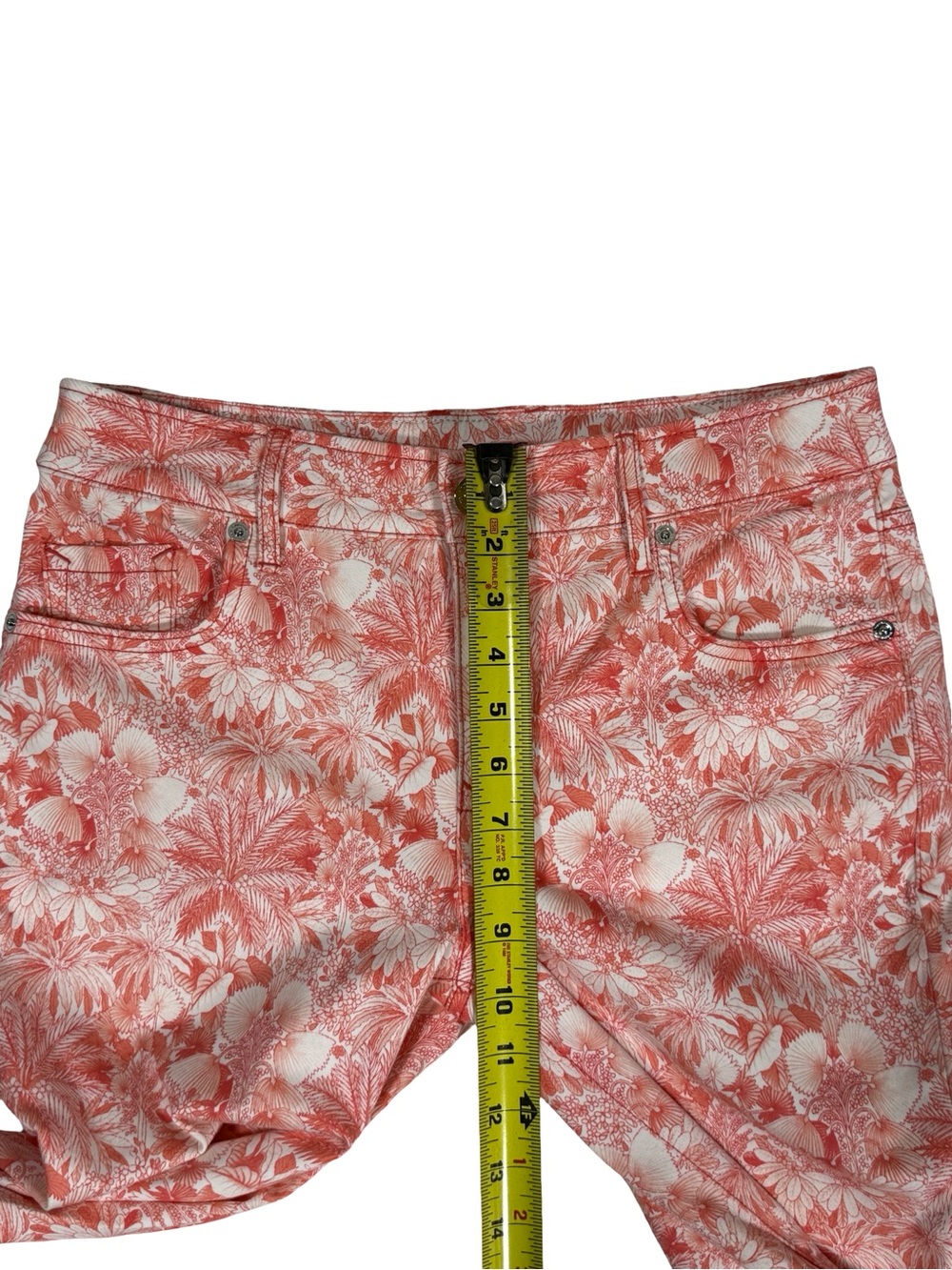 Tommy Bahama Boracay Beach High Rise Ankle Jeans Tropical Floral Summer Sz 4x28 - Picture 4 of 12